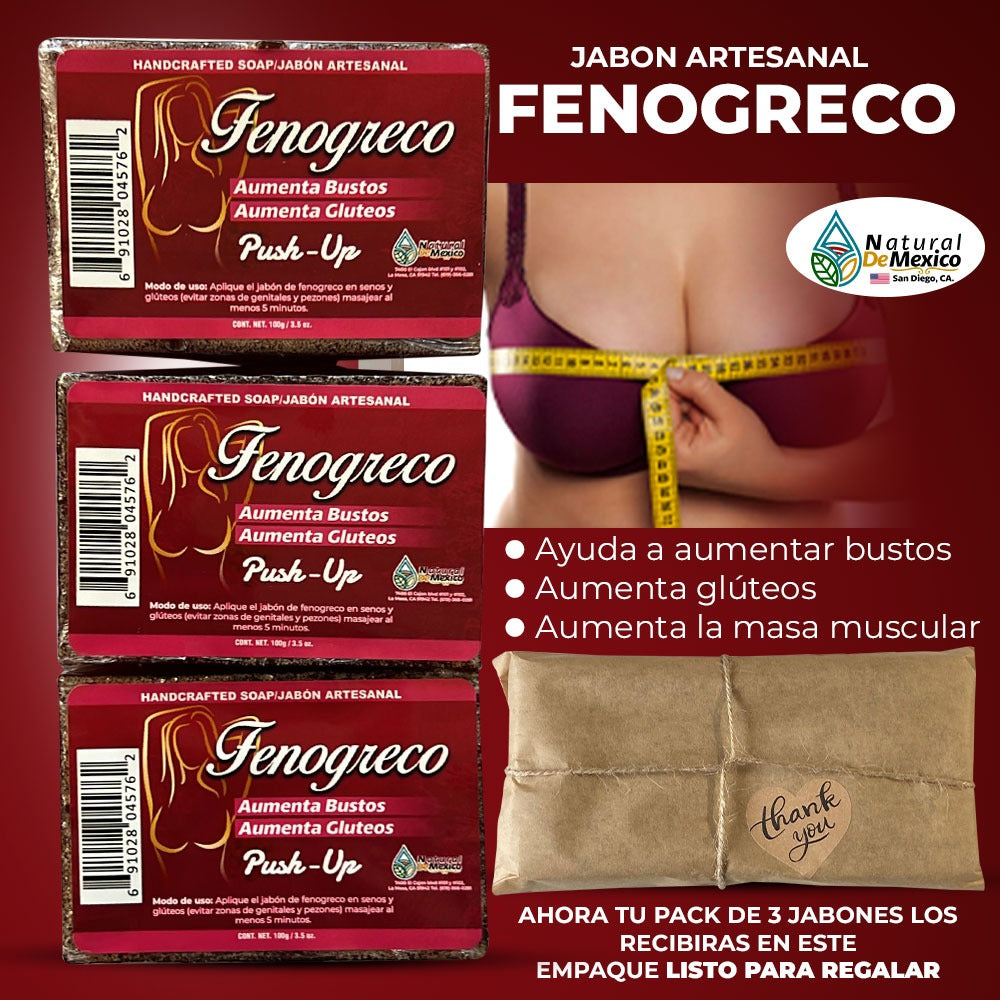 Fenogreco Jabon de Barra Bar Soap 3 Pack