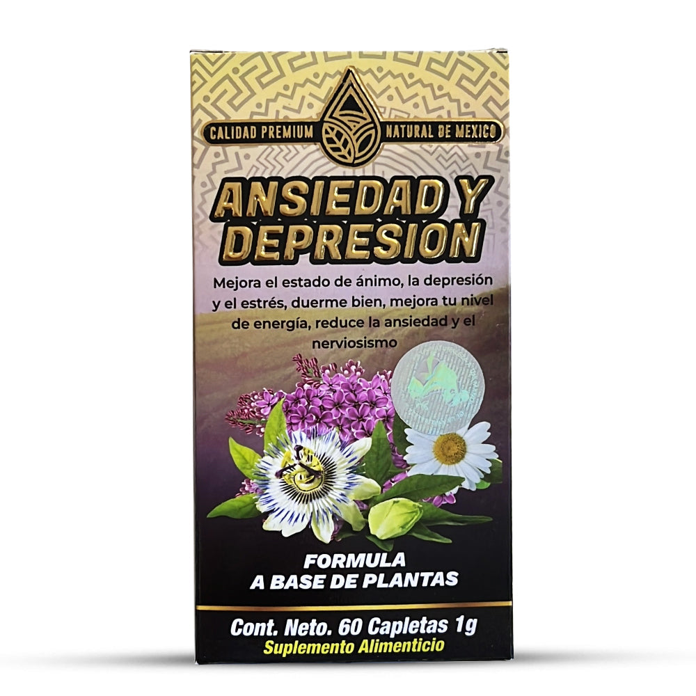 Suplemento Ansiedad y Depresion Anxiety and Depression Supplement 60 Caplets