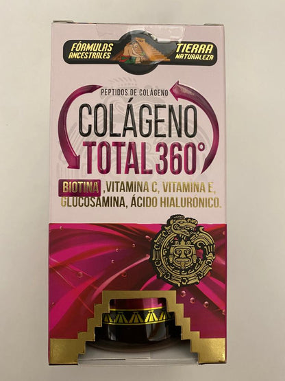 Suplemento Premium Colageno Collagen TOTAL 360 Biotina Vitamina C Vitamina E 60 Soft Gels