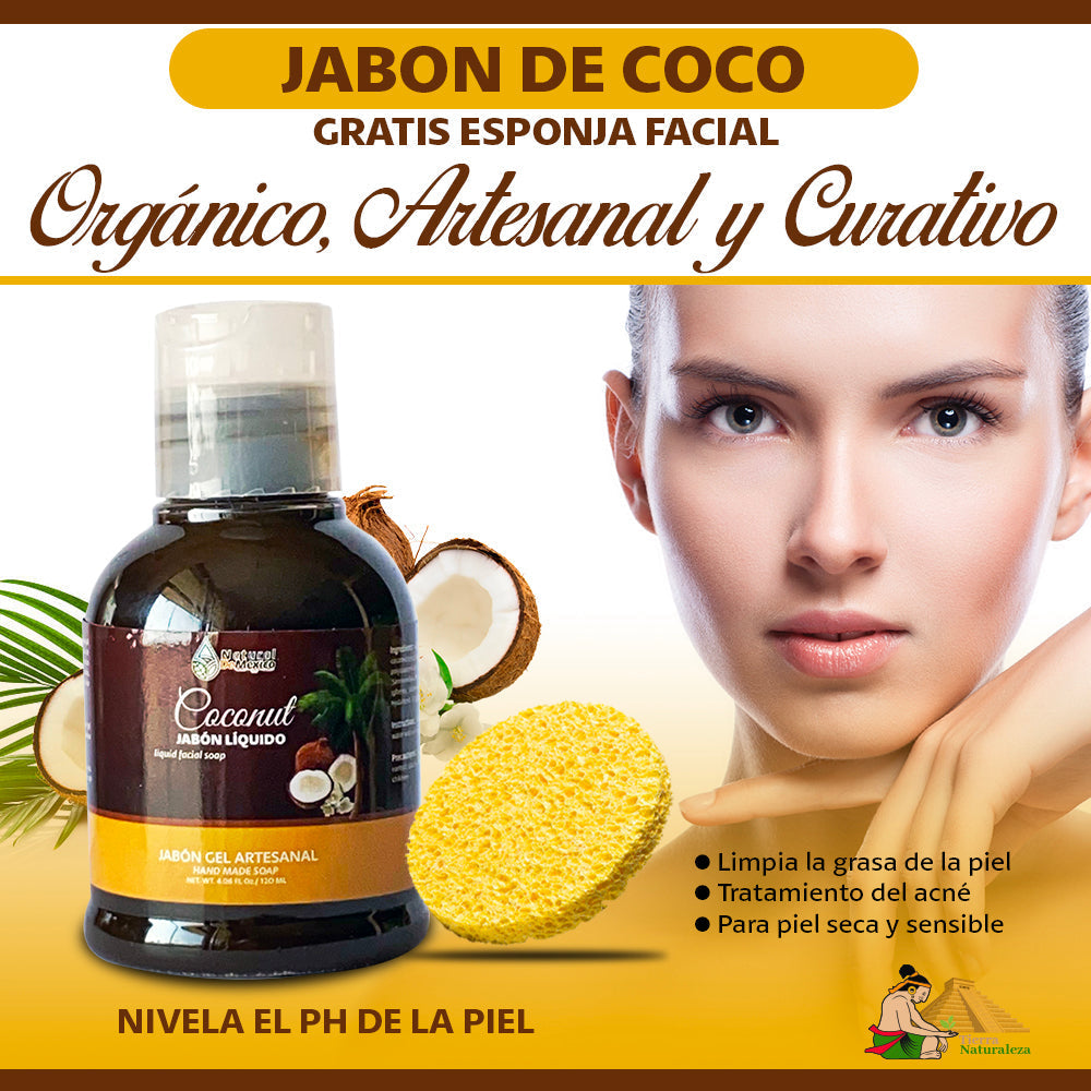 Jabón Artesanal Líquido de Coco Coconut Liquid Soap