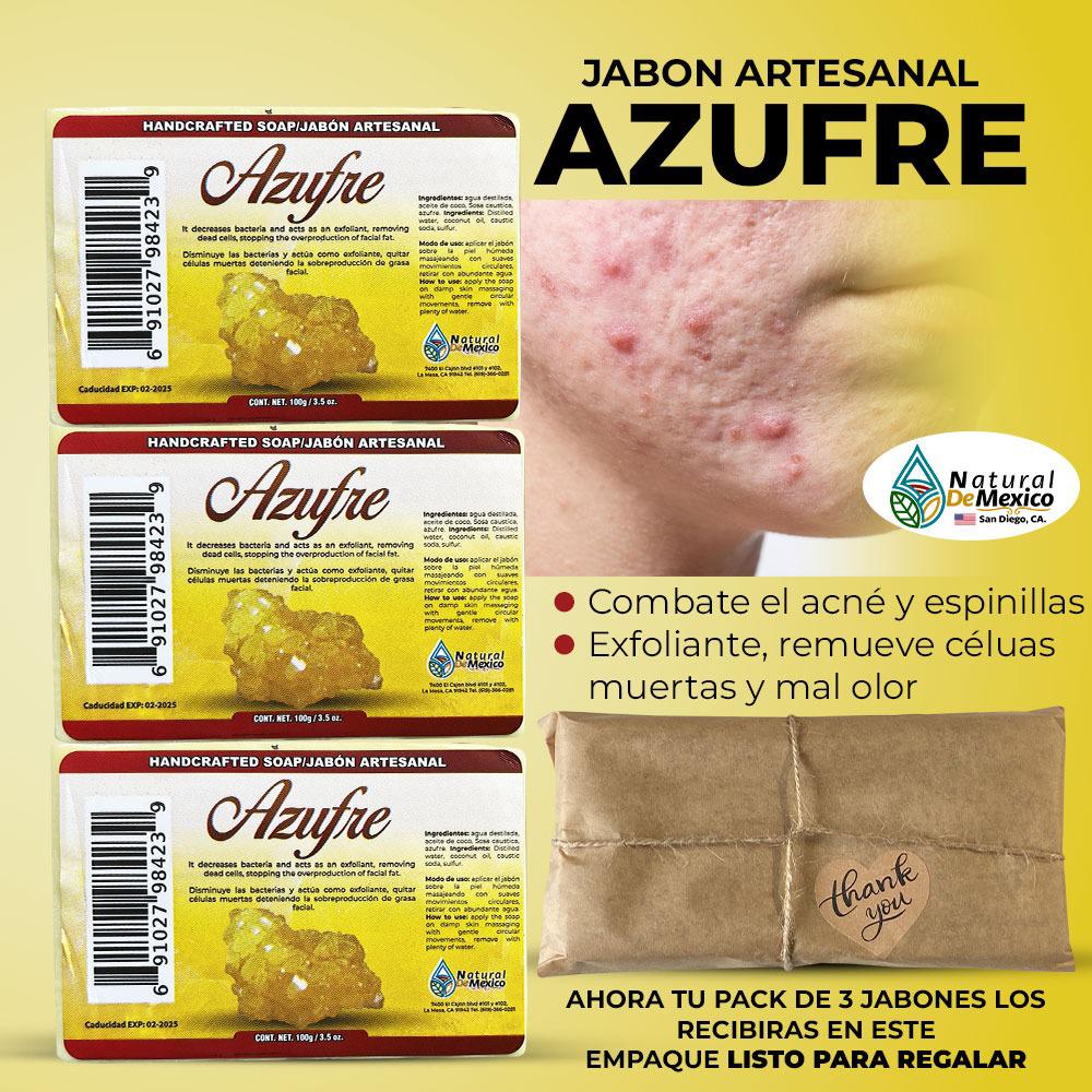 Jabón de Azufre 3 Pack Sulfur Soap Bar