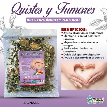 Quistes y Tumores Herbal/Tea 4 Oz-113gr. 100% ORIGINAL, Ulceras y Hemorragias