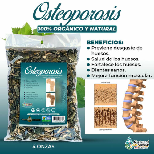Osteoporosis Herbal/Tea 4 oz-113g. Fortalece y Reconstruye Huesos, Bone Health